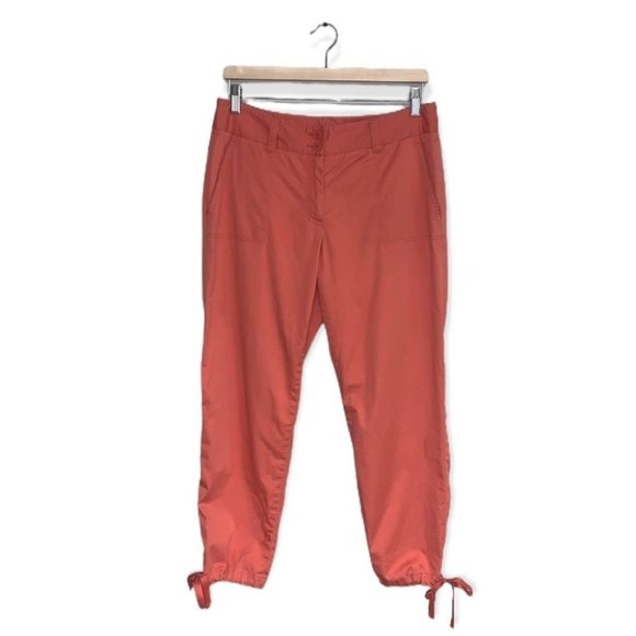 Talbots Pants Women’s Size 6 US Coral Pink Cotton Cropped Cargo Adjustable - Picture 1 of 7